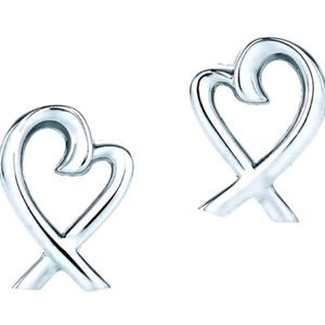 Tiffany & Co. “loving heart” sterling earrings